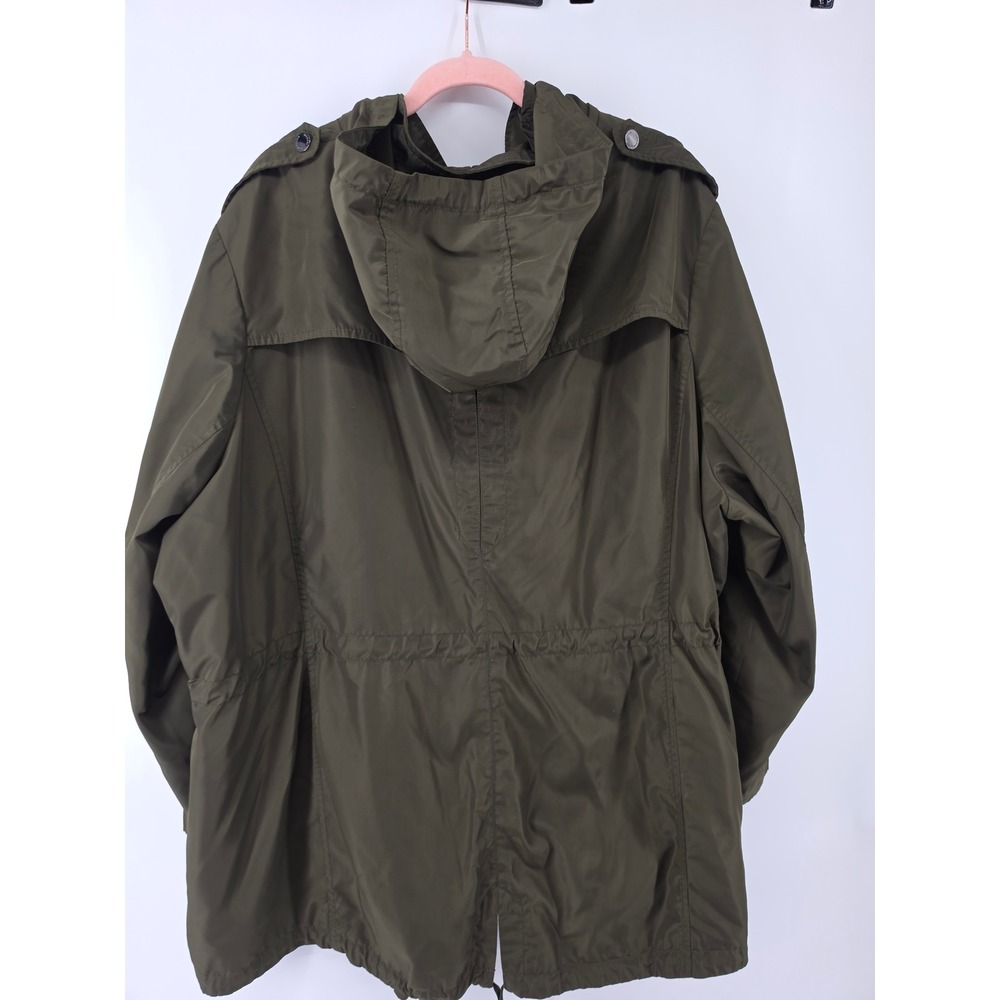 Michael Michael Kors Olive Green Anorak Hooded Utility Jacket Size 3X - Picture 6 of 10